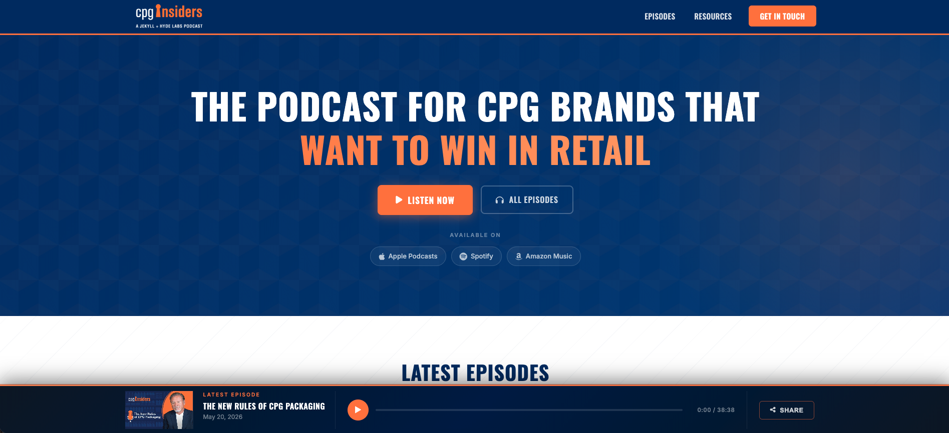 CPG Insiders website screenshot
